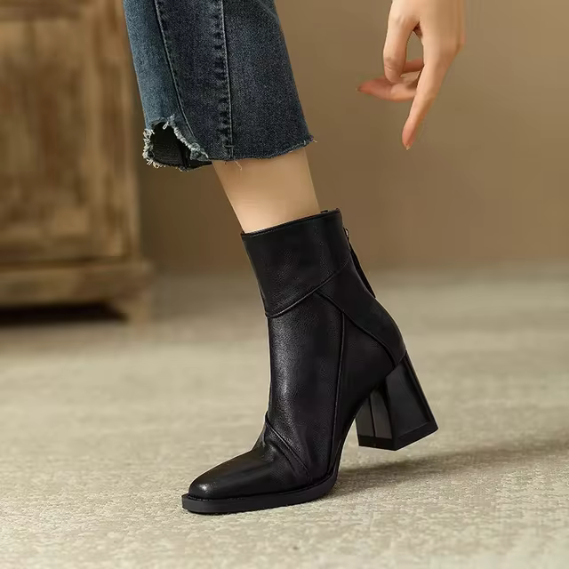 Allegra Leather Ankle Boots