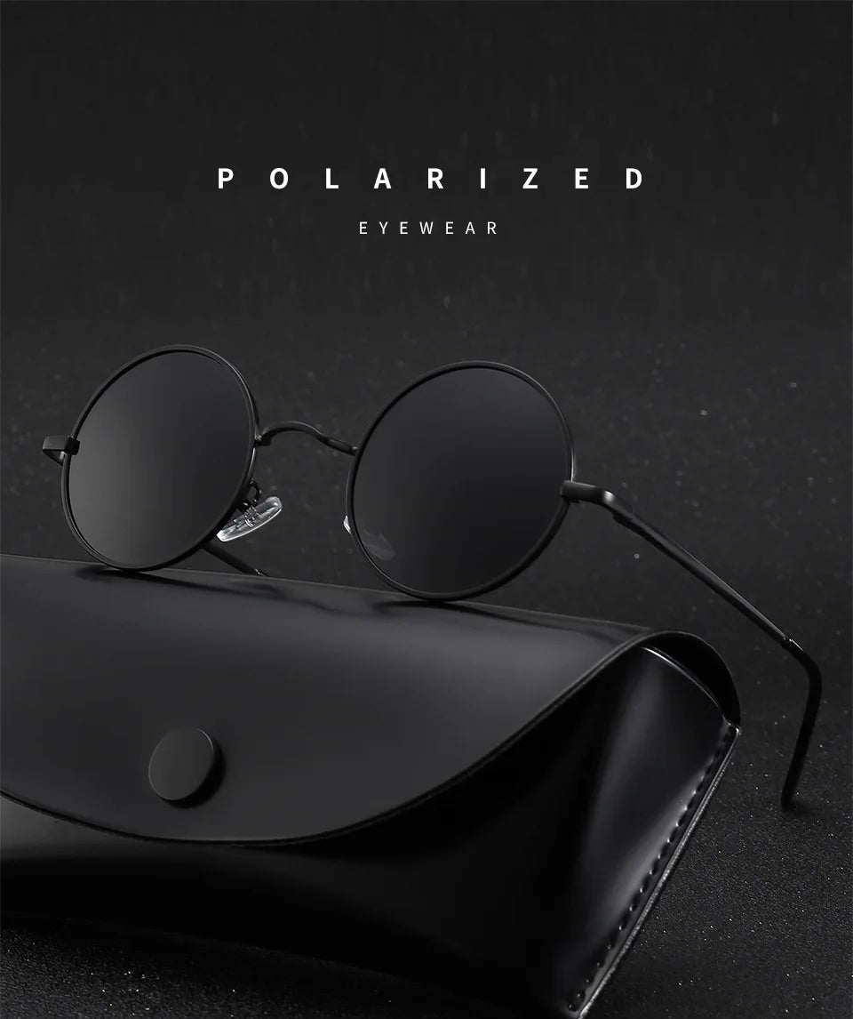 Round Polarized Retro Sunglasses