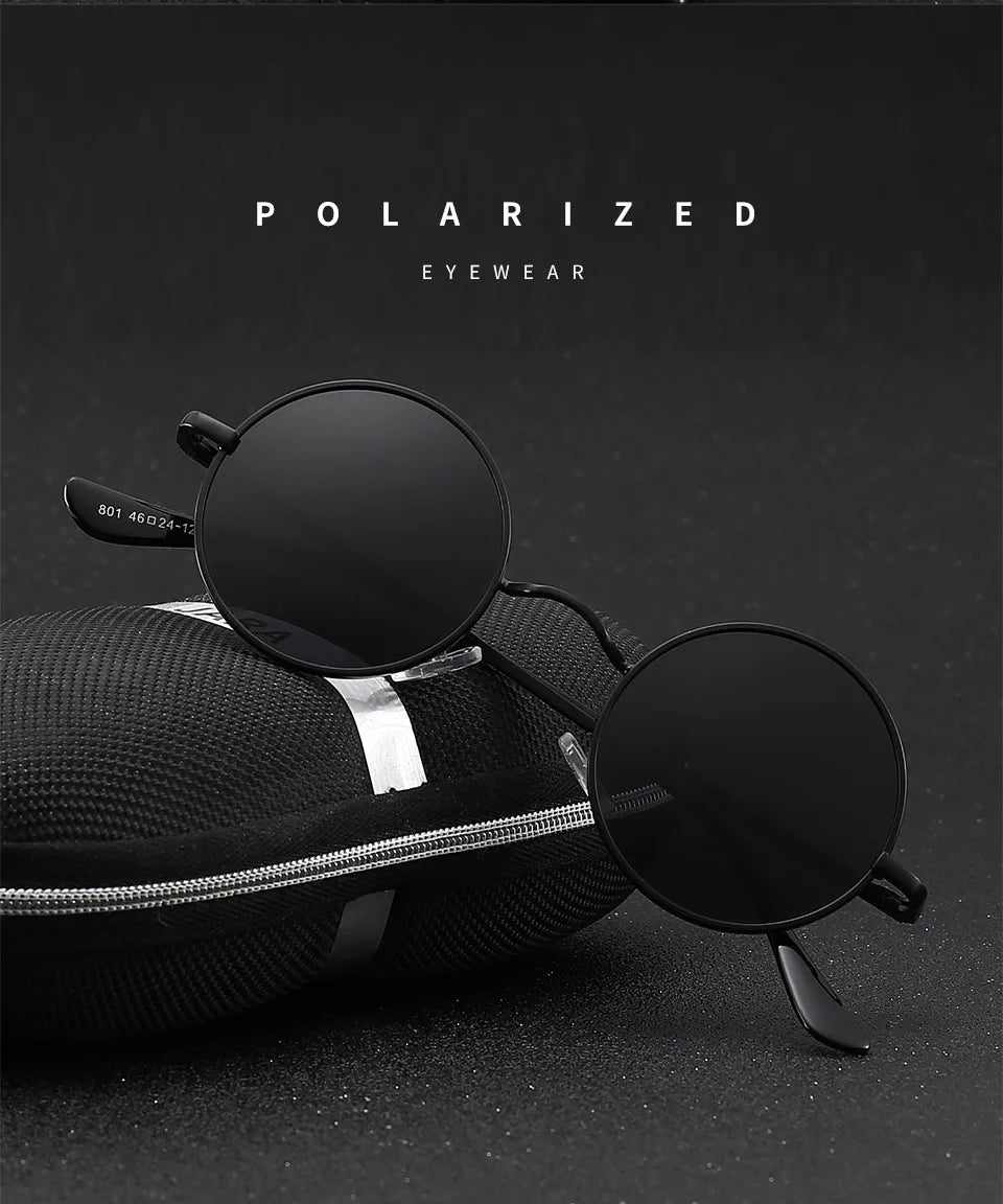 Round Polarized Retro Sunglasses