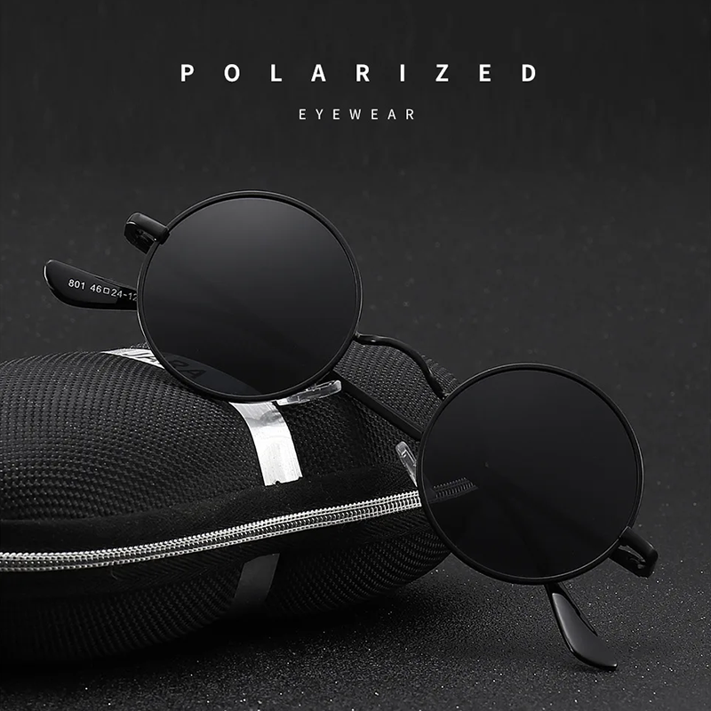 Round Polarized Retro Sunglasses