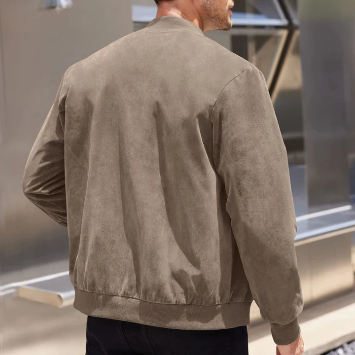 Oliver | Suede Bomber Jacket