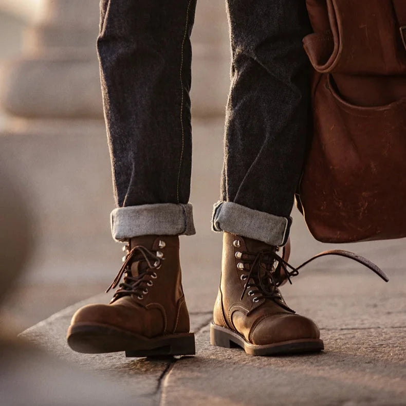 Captain Leather Ankle Boots