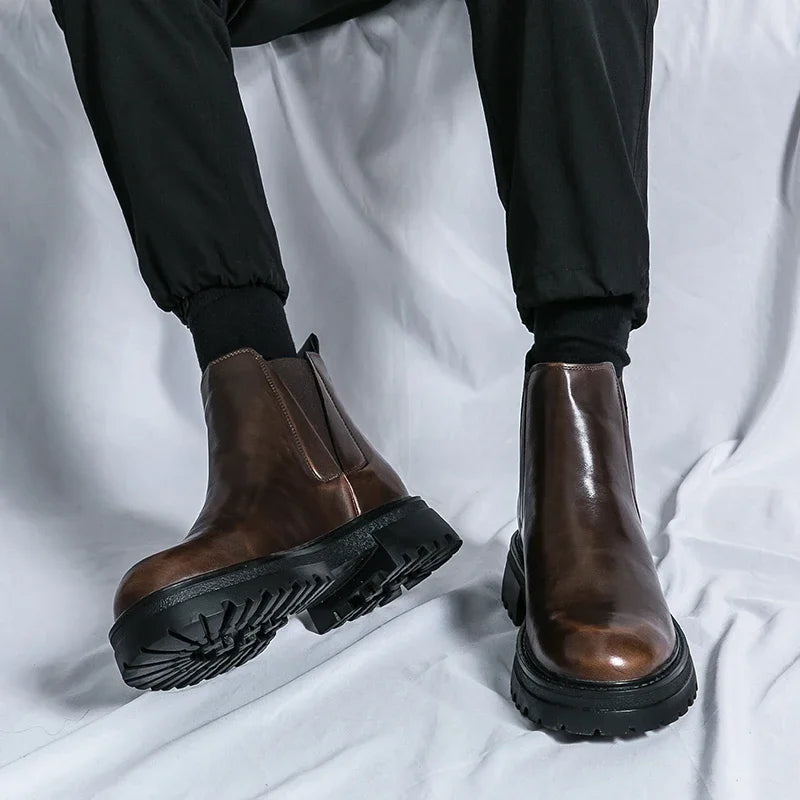 Ben Charles Genuine Leather Chelsea Boots