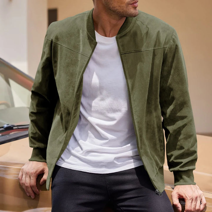 Oliver | Suede Bomber Jacket