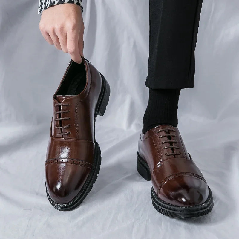 Leonardo Genuine Leather Oxford Shoes