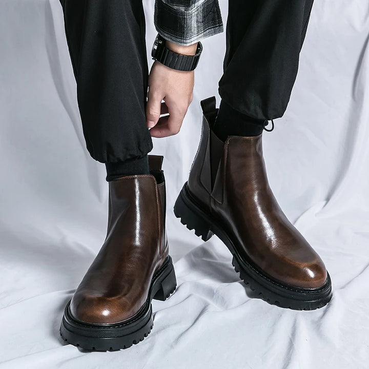 Ben Charles Genuine Leather Chelsea Boots