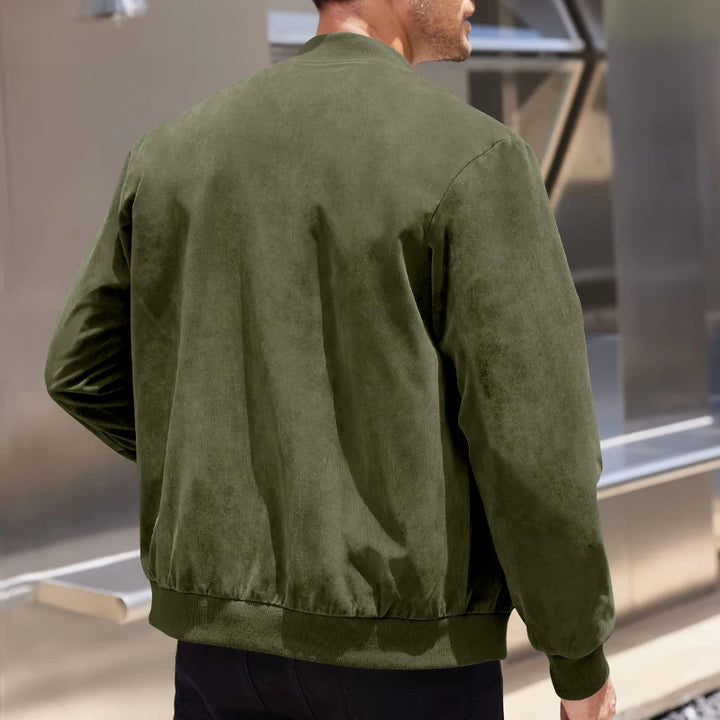 Oliver | Suede Bomber Jacket