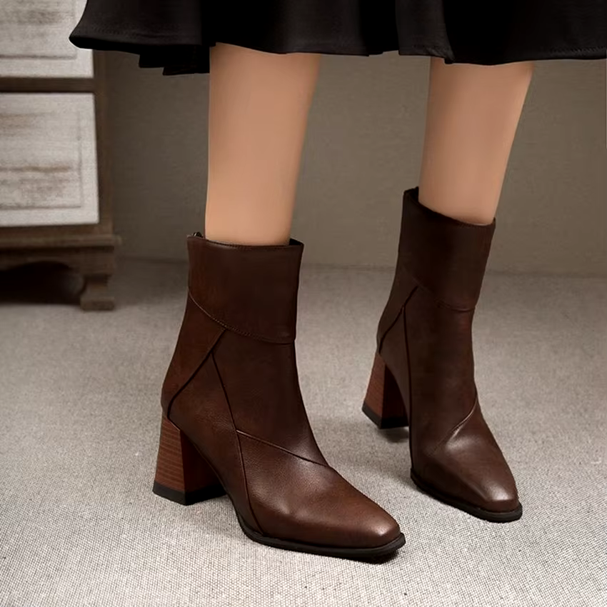 Allegra Leather Ankle Boots